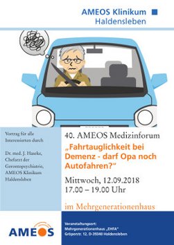 40. AMEOS Medizinforum – „Fahrtauglichkeit bei Demenz – darf Opa noch Autofahren?“