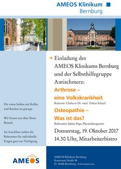 Einladung des AMEOS Klinikums Bernburg